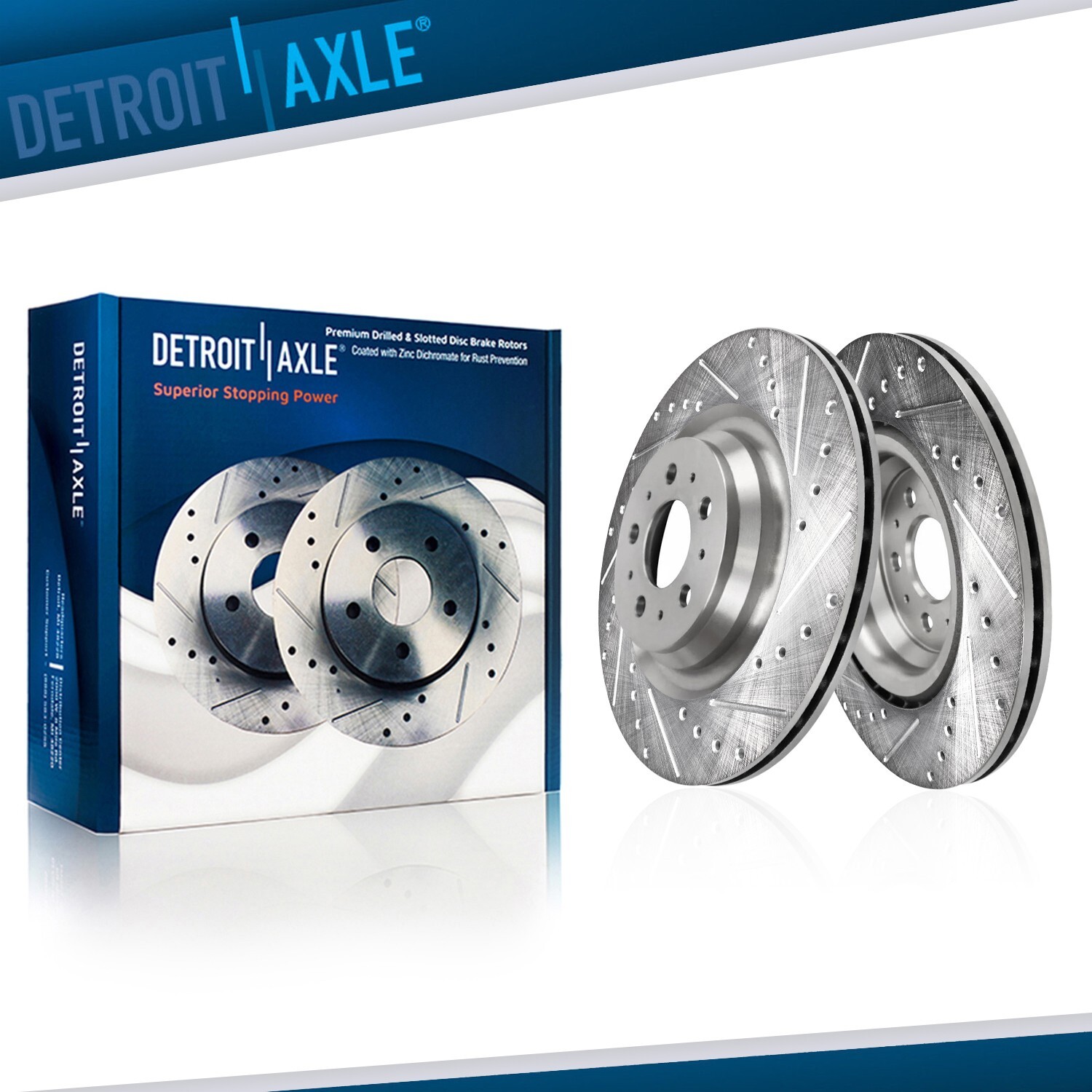 13.19 inch (335mm) Rear Drilled Brake Rotors Set for 2017 – 2022 Tesla Model 3