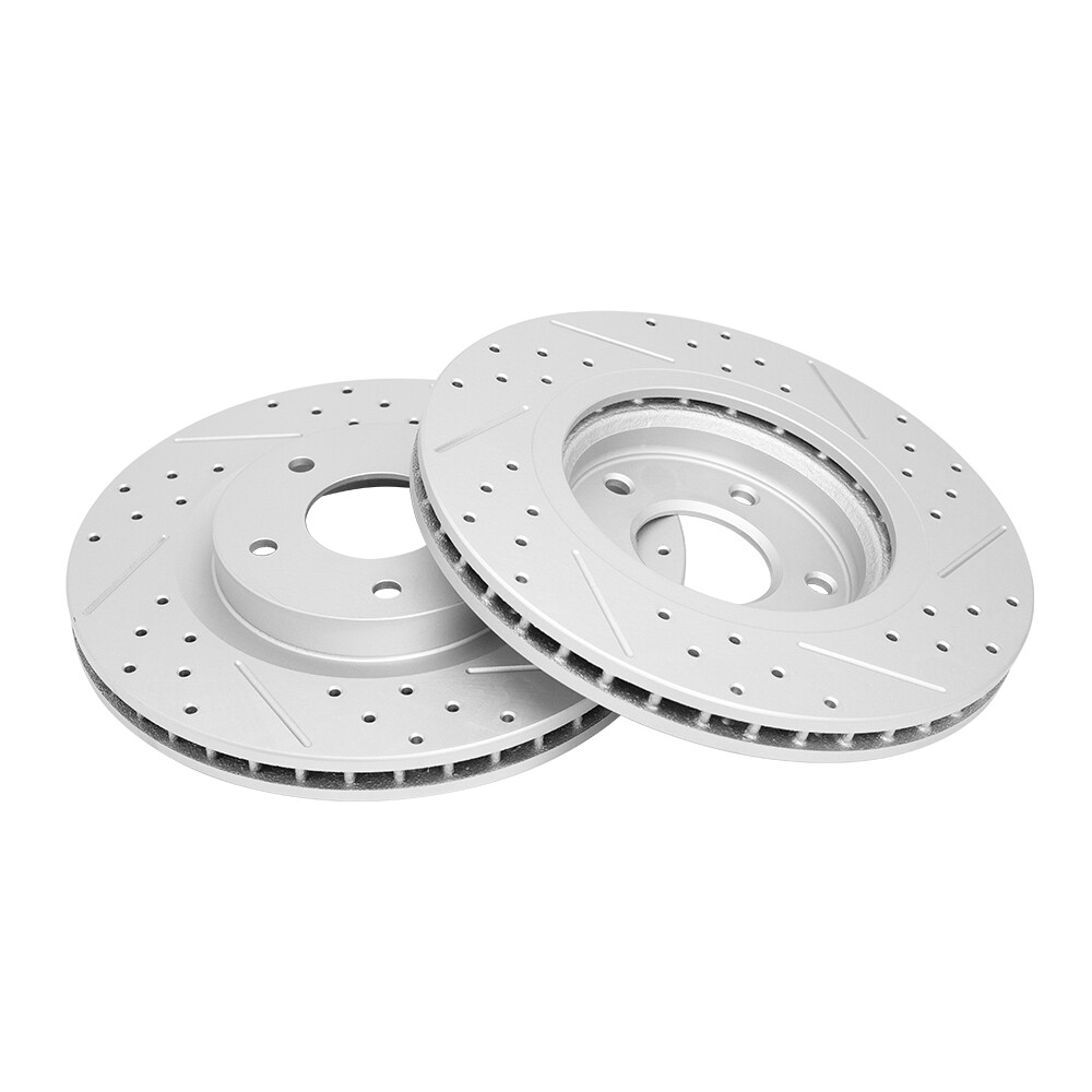 Front Drilled Brake Rotors Set For 2007 – 2012 Nissan Rogue/ Rogue Select Sentra