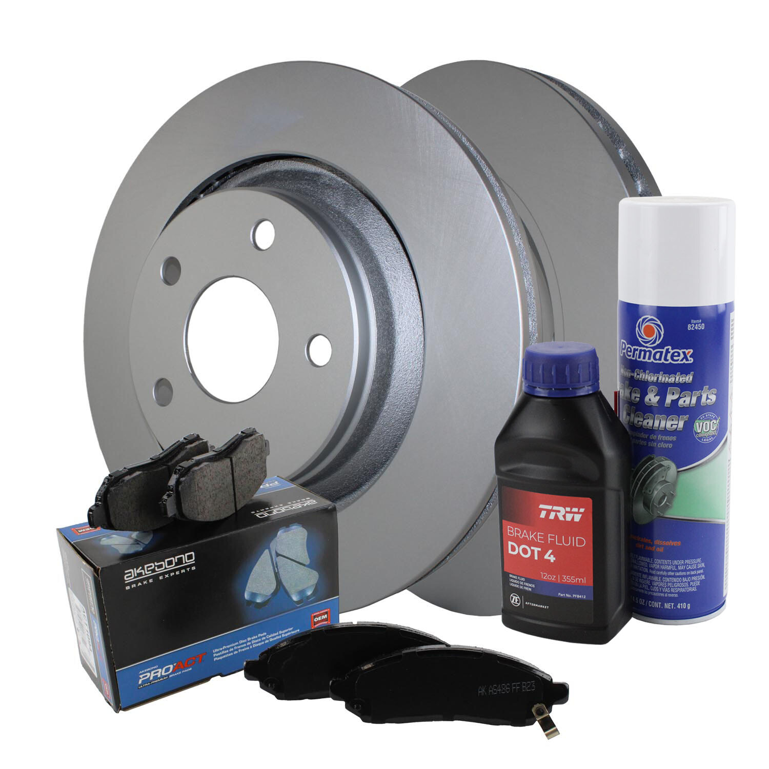 Front Heavy Duty Brake Kit 332mm Rotors Akebono Ceramic Pad For Jeep Wrangler JK