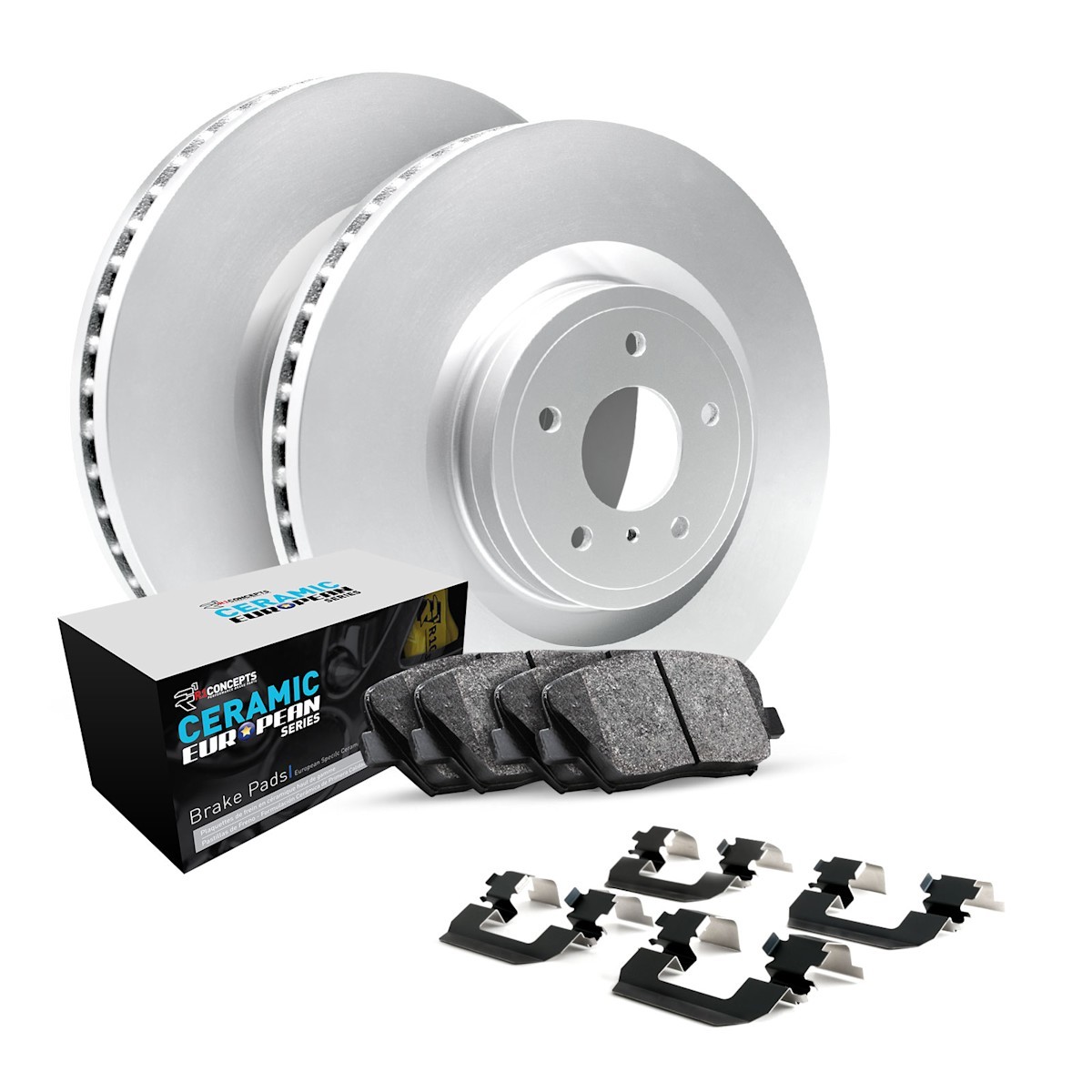WJTH1-63009 R1 Concepts 2-Wheel Set Brake Disc and Pad Kits Front for MB SLK250