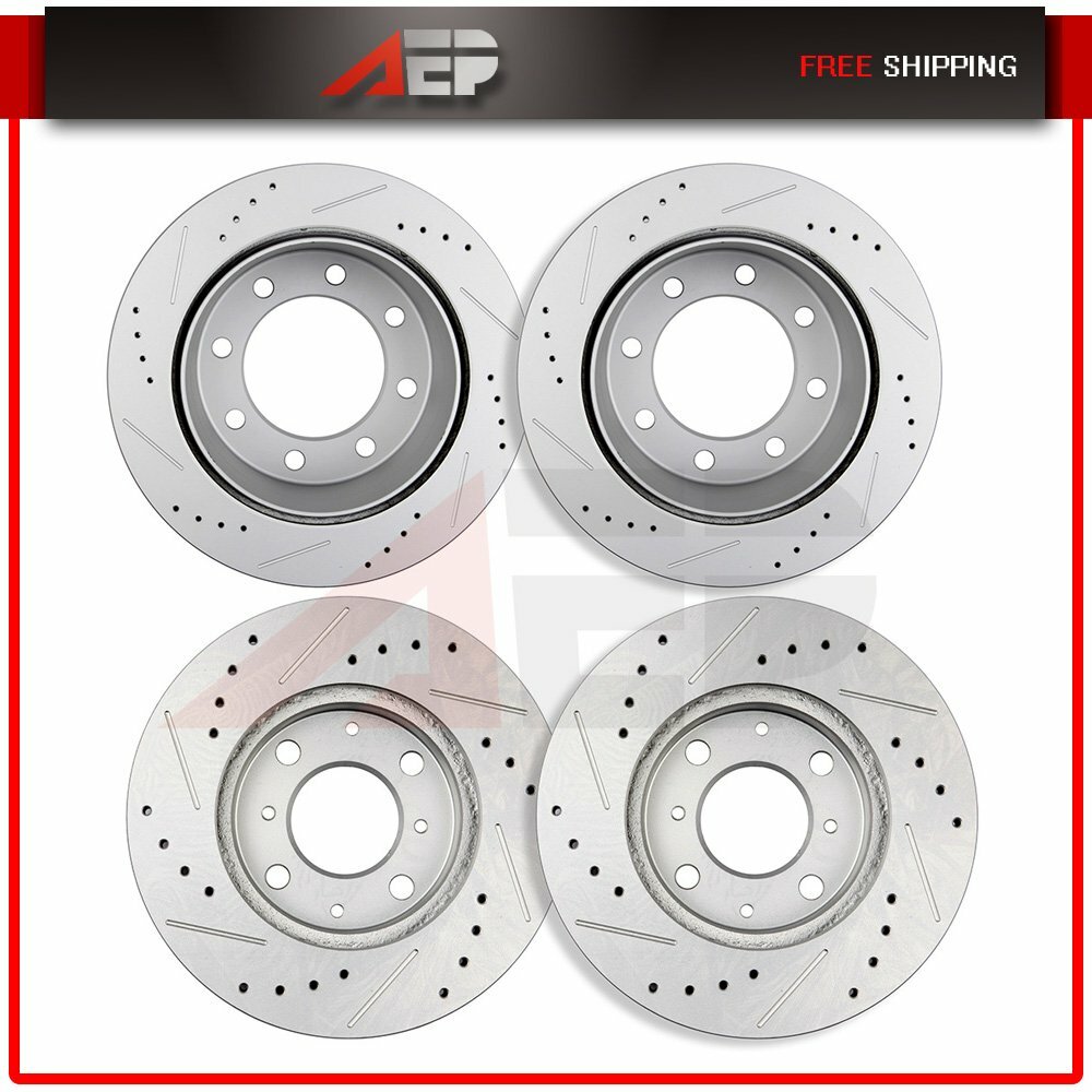 2x Front + 2x Rear Brake Rotors Disc For Lexus IS250 2006-2010 Drilled & Slotted