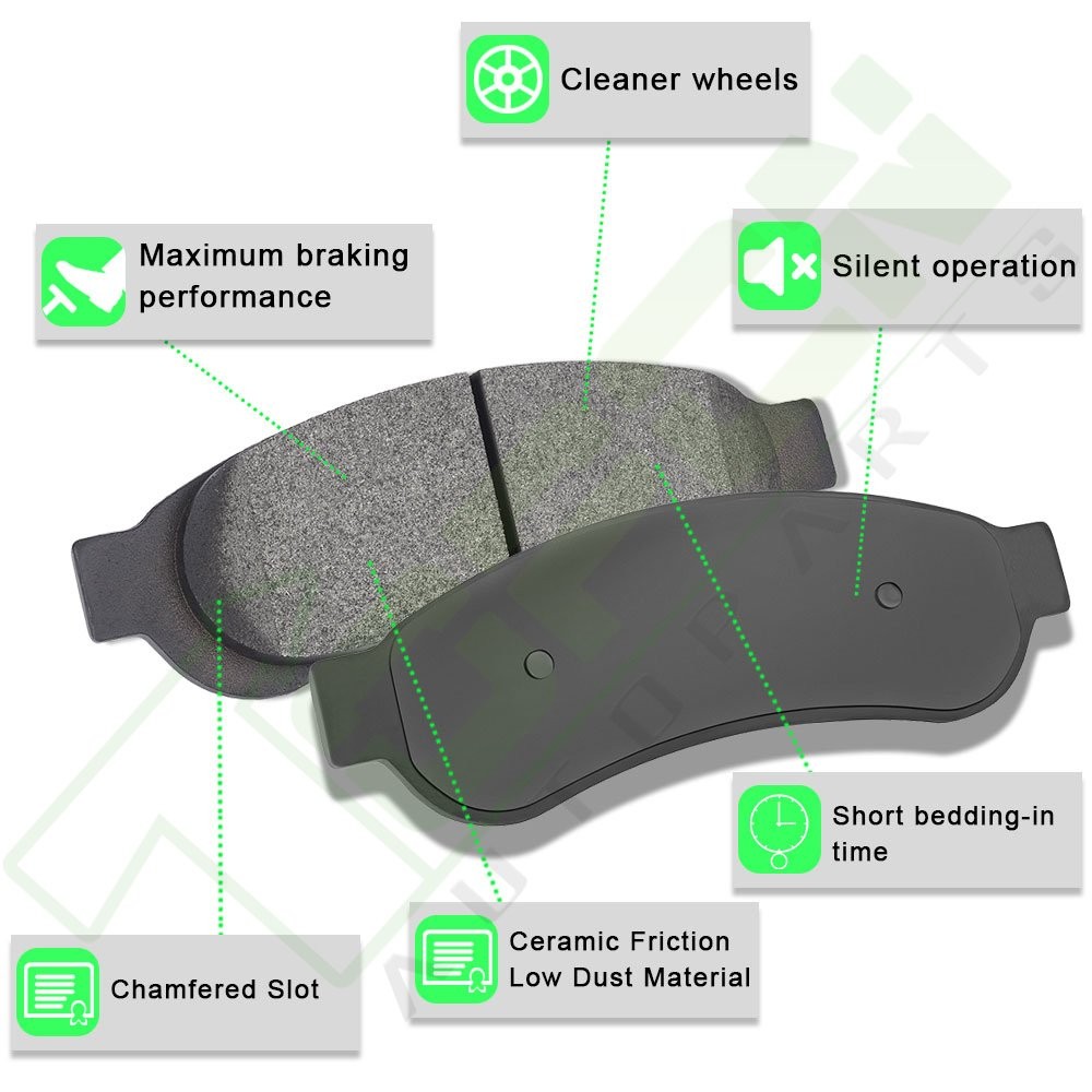 For 2003-2011 Honda Element Front Drilled Brake Rotors And Brake Ceramic Pads