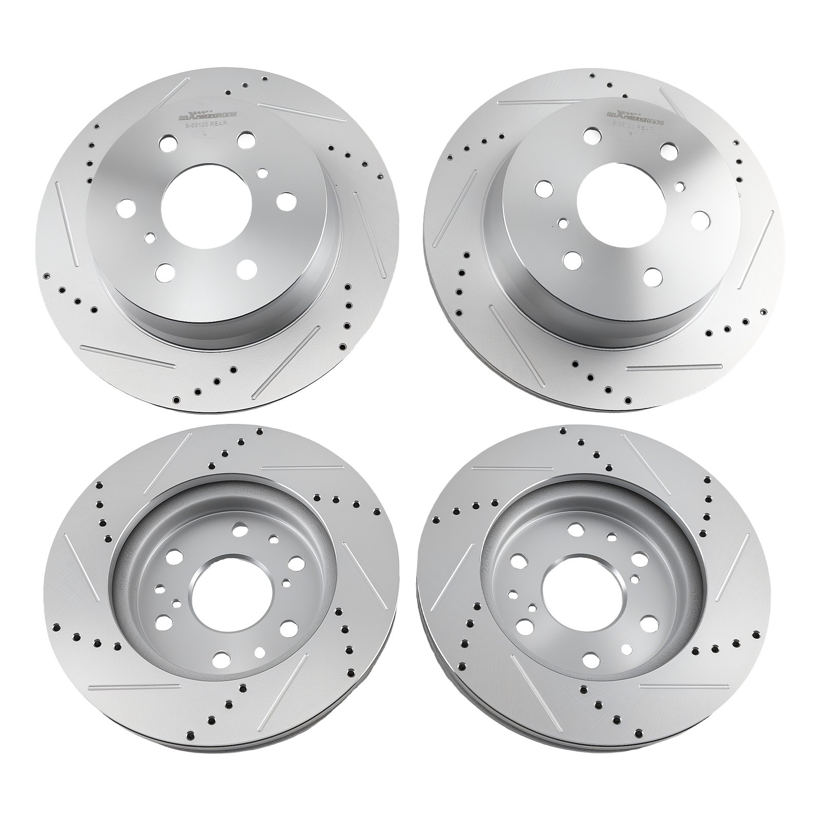 Front Rear Brake Disc Rotors+Brake Pads for Chevy Suburban/Tahoe 2015-2020