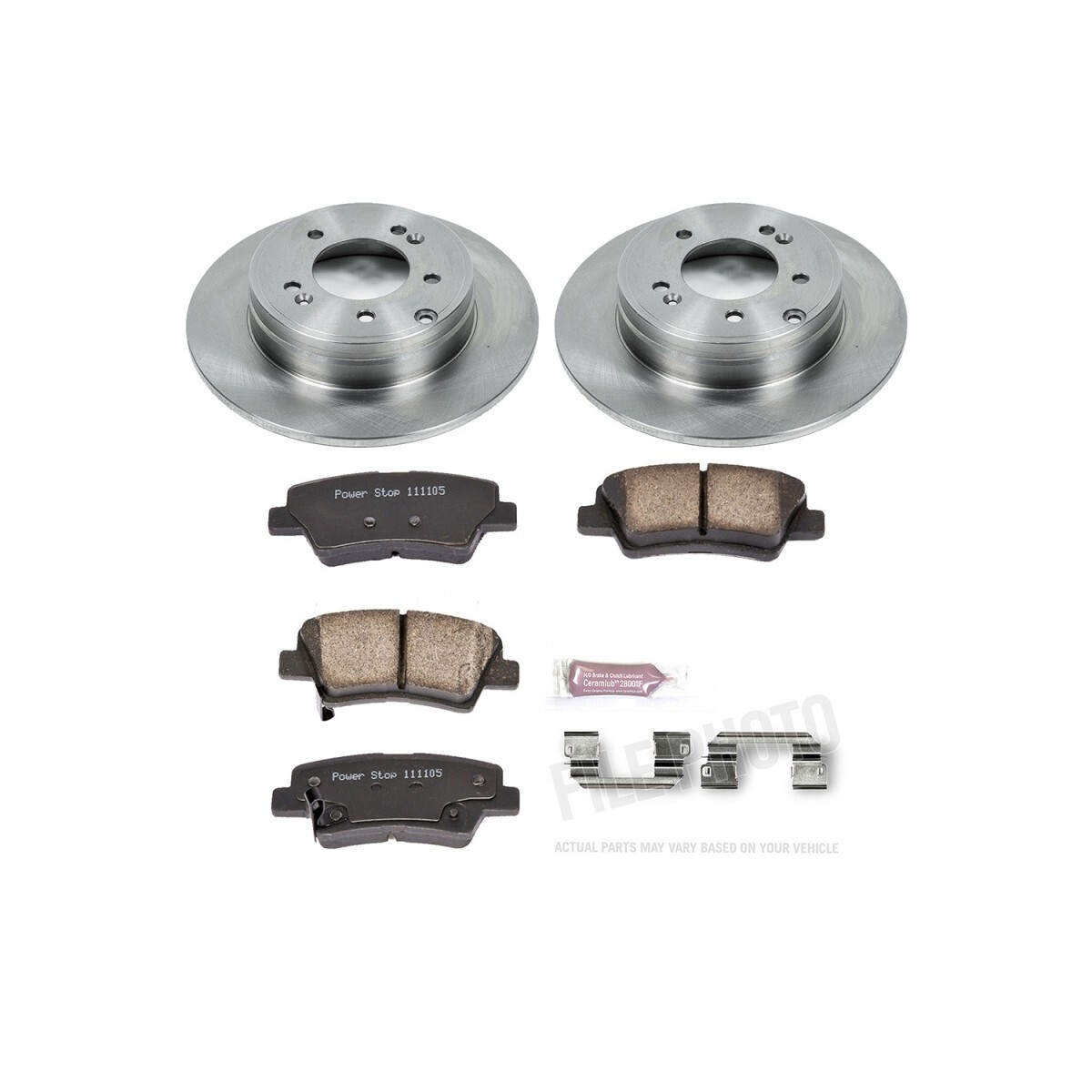 KOE5376 Powerstop 4-Wheel Set Brake Disc and Pad Kits Front & Rear for Optima