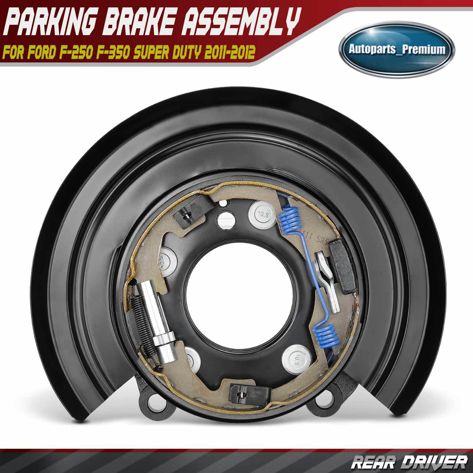 Rear Left Parking Brake Assembly w/Backing Plate for Ford F-250 F-350 Super Duty