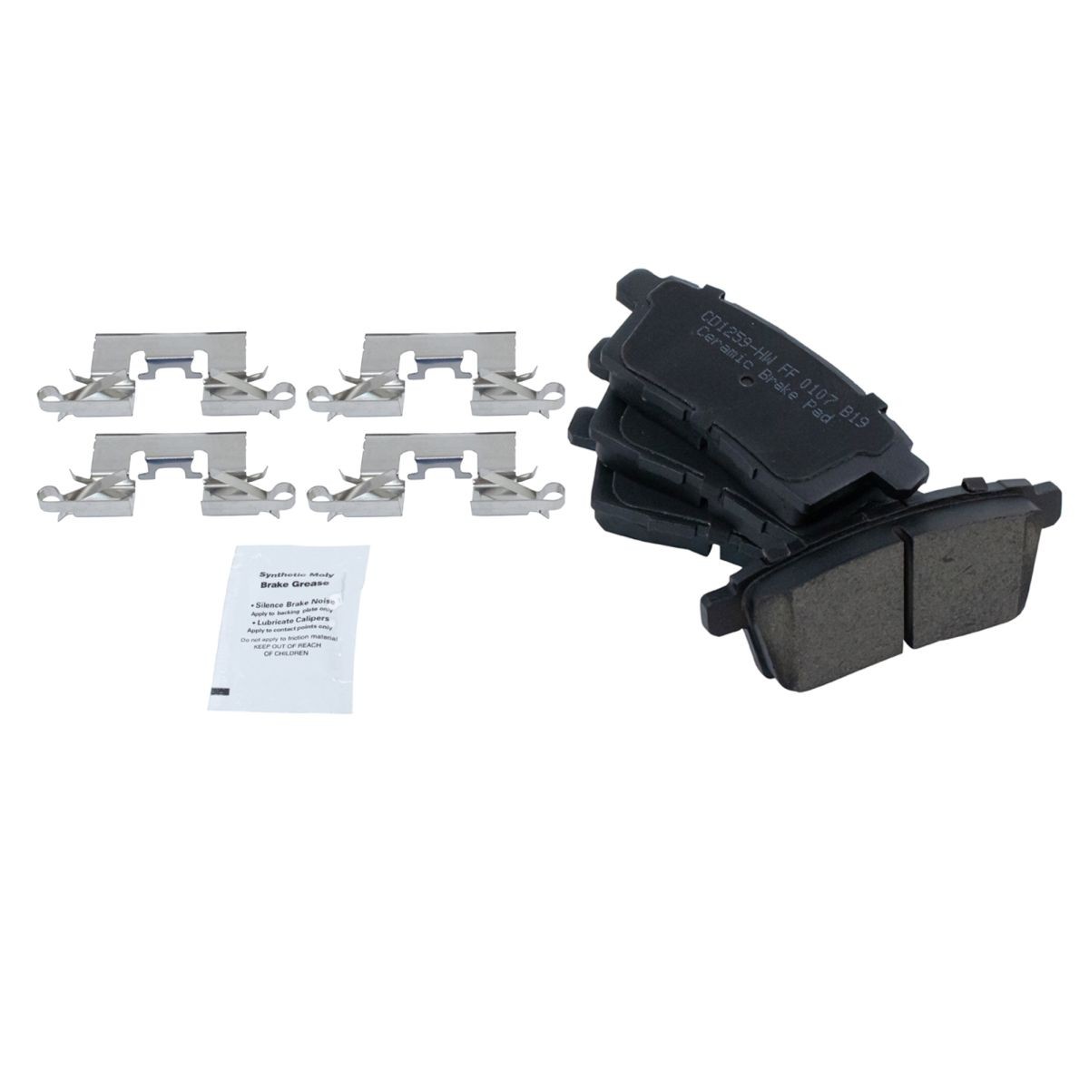 Rear Ceramic Brake Pad & 2s Performance Rotor Kit w/Fluids for Mazda CX-7