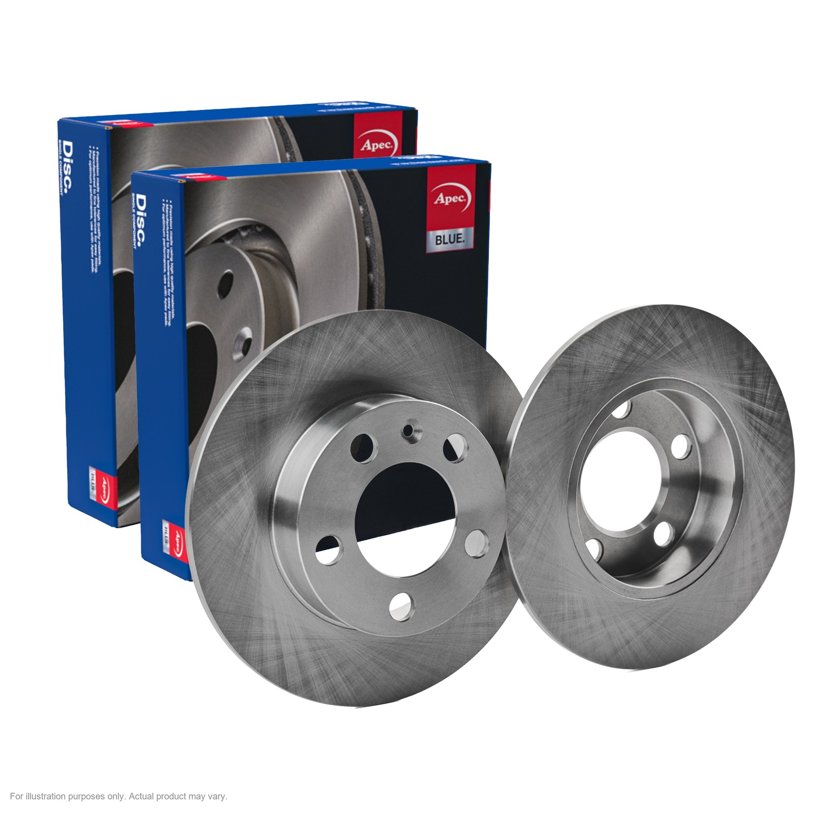 2x APEC Rear Brake Discs For SEAT IBIZA Mk IV (6J5, 6P1) 1.2 TSI 2010-12 SDK6064