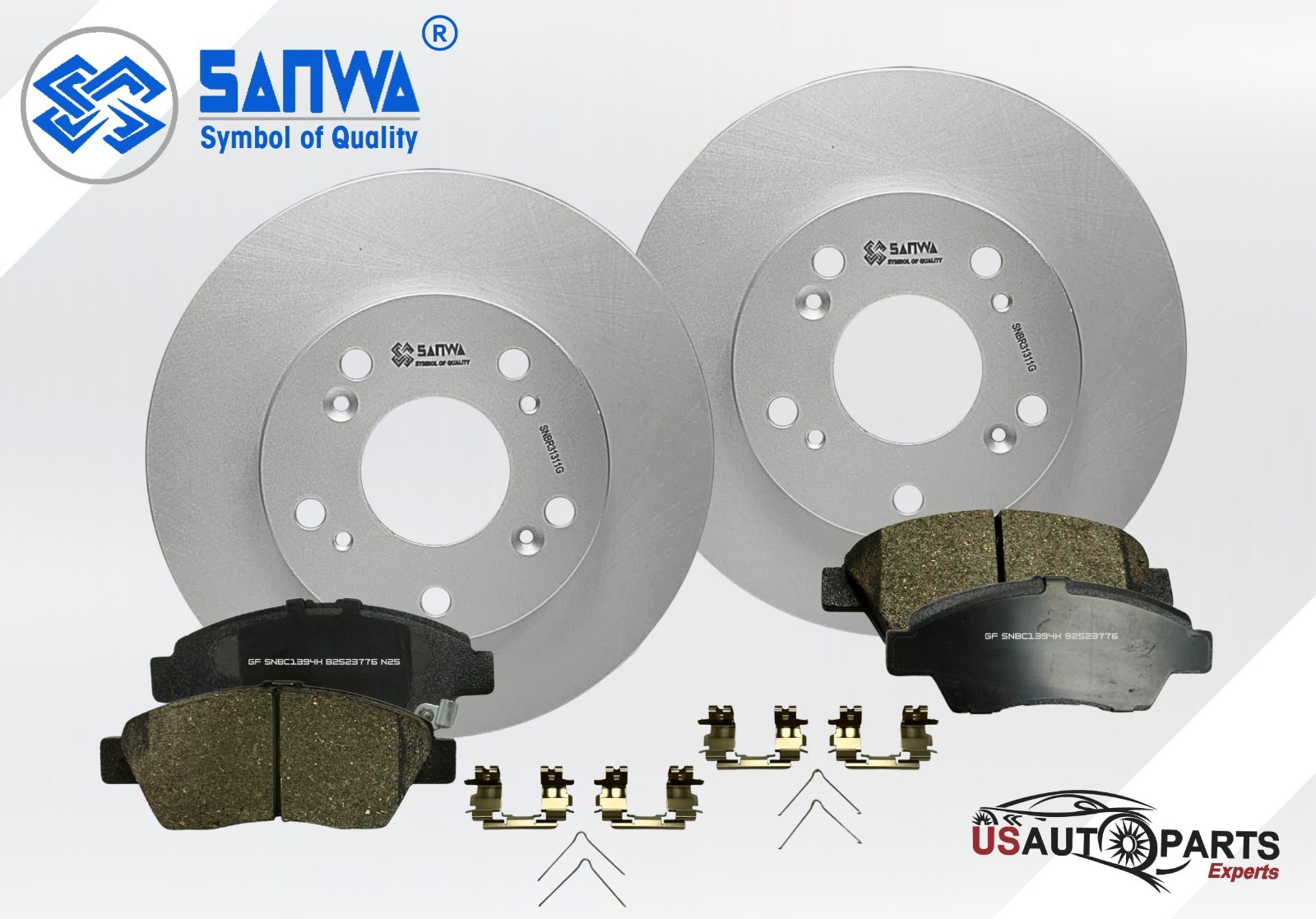 FRONT BRAKE ROTOR VENTED GEOMET COATED & CERAMIC PAD KIT 262 MM FOR HONDA 02-15