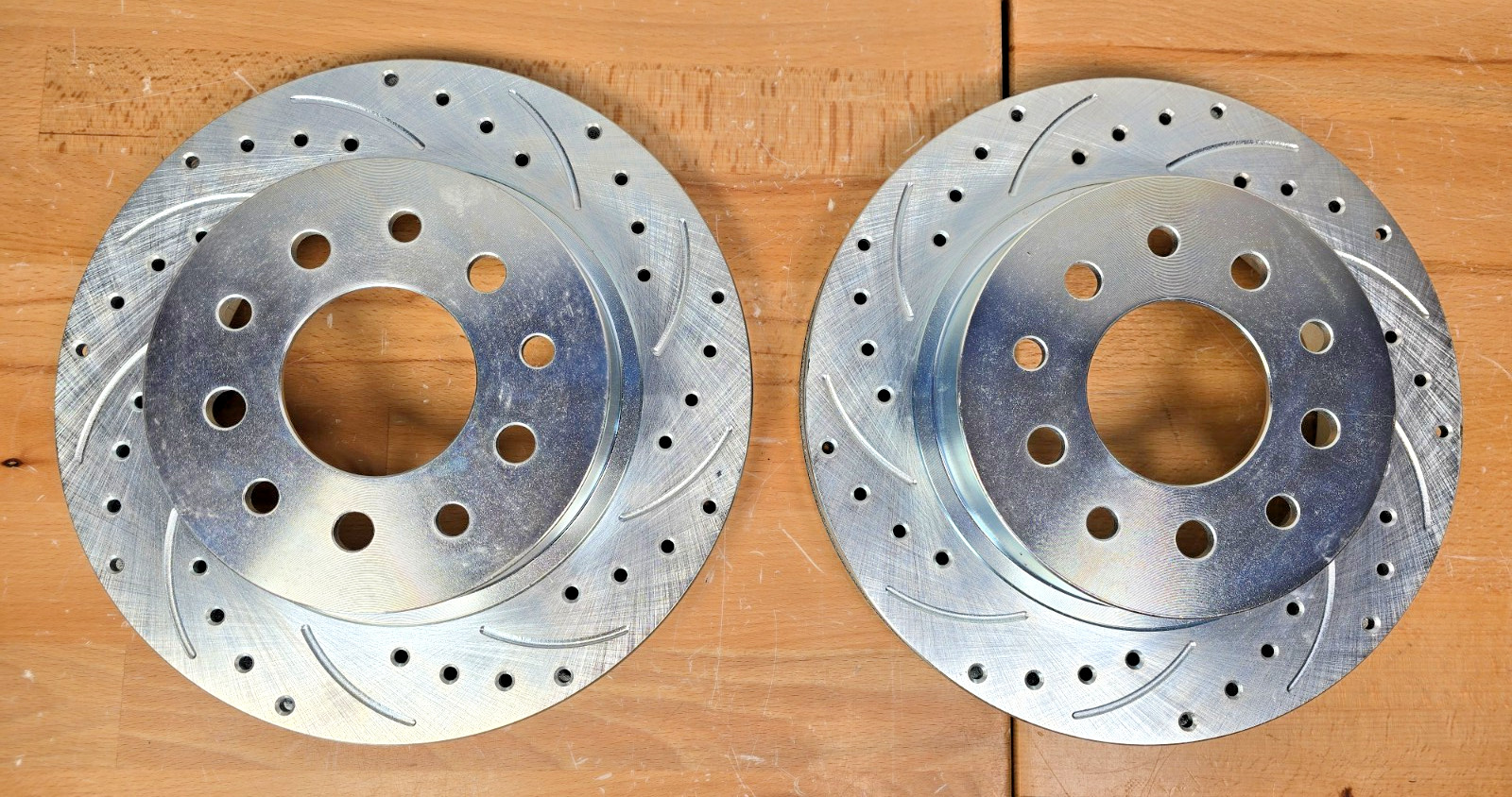 Pair Right Stuff 11.5” Rear Conversion Brake Rotors Drilled & Slotted BR19ZDC
