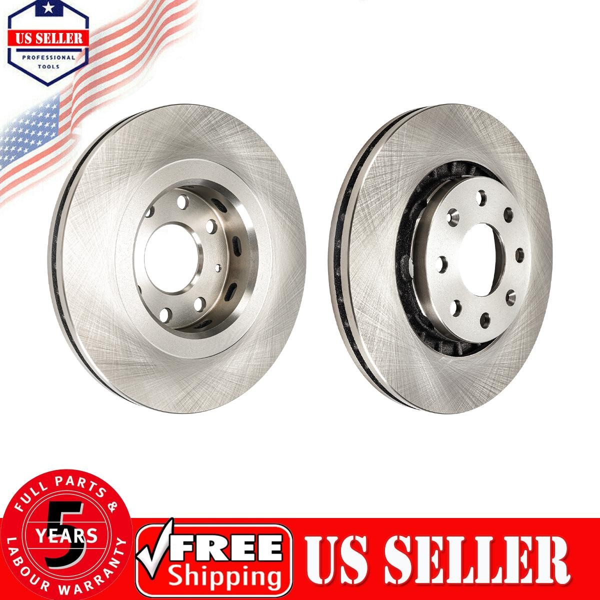 2x Front Brake Rotor For Chevrolet Aveo 2004-2011 Chevy Spark 2013-2015 12049008