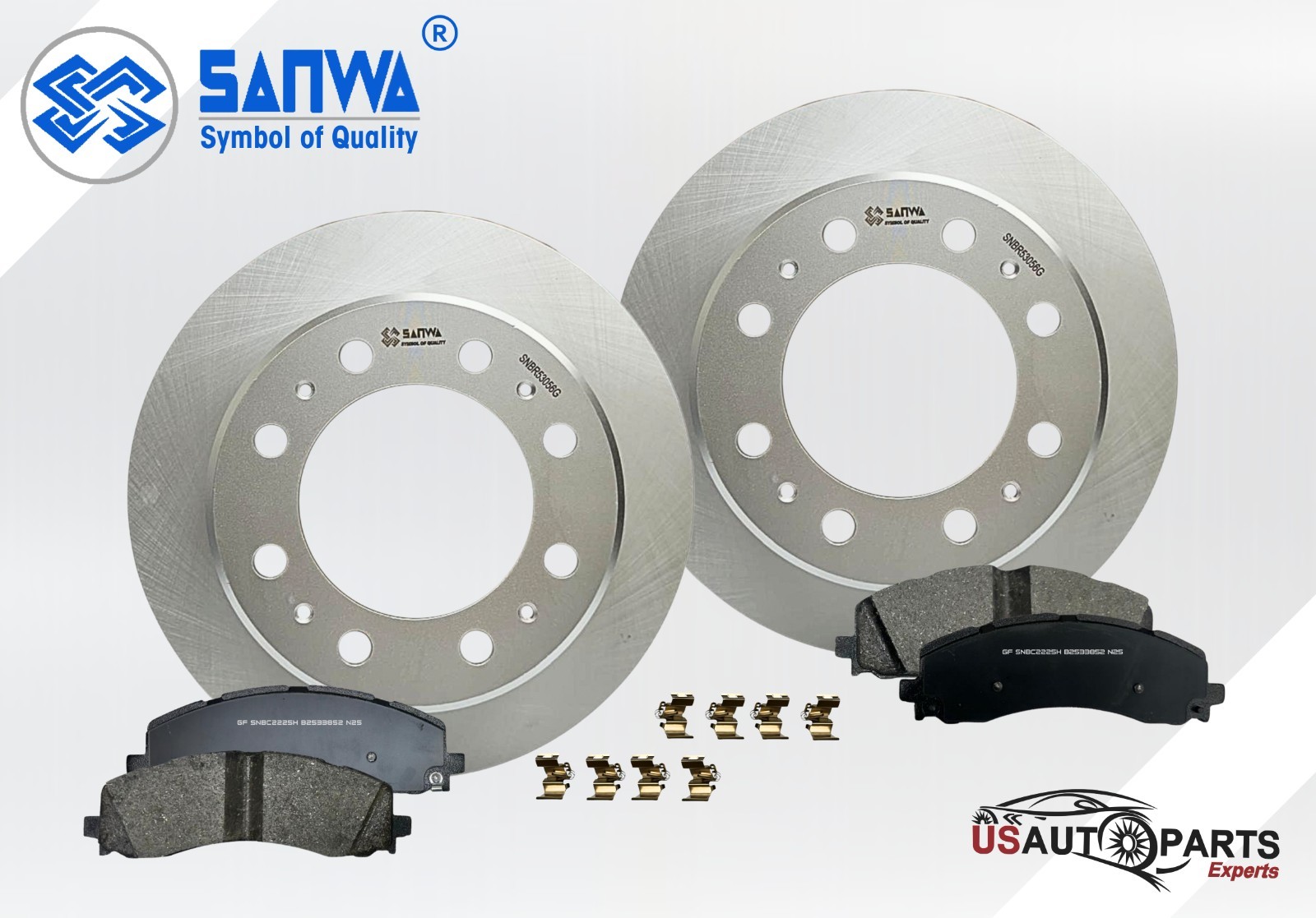 REAR BRAKE ROTOR VENTED GEOMET COATED &CERAMIC PAD KIT 358mm FOR RAM 2500 19-24