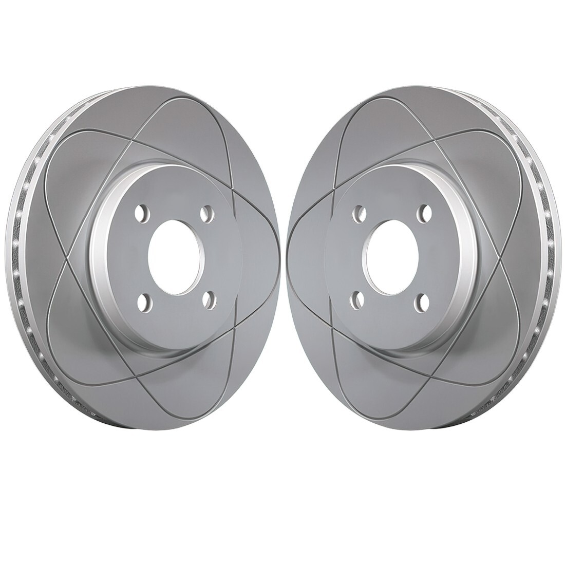 Front Ultra Slotted Disc Brake Rotors, Fits Ford Focus SVT 02-04; 300mm