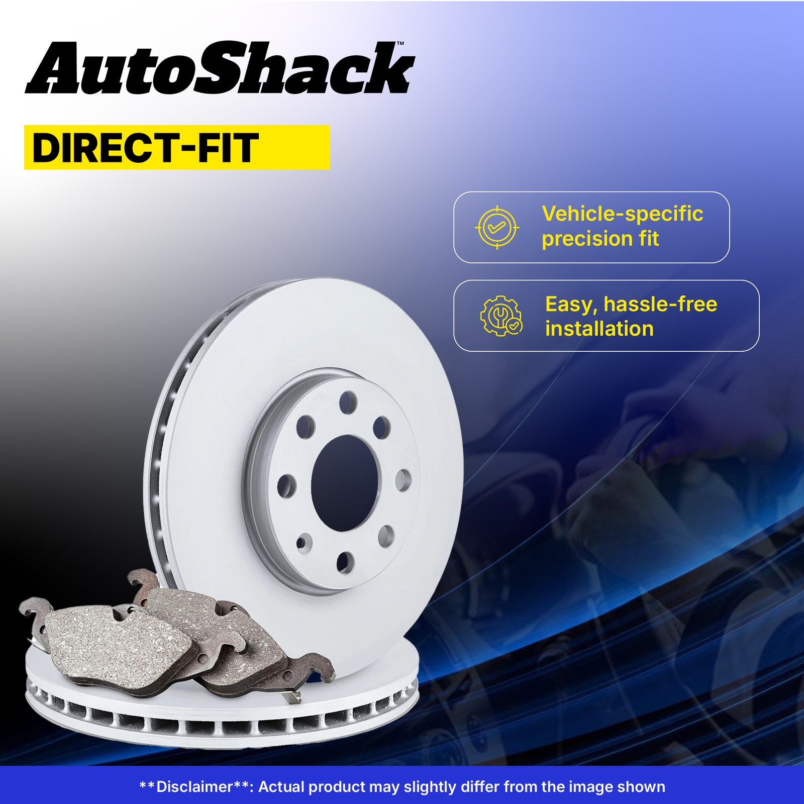 Front Brake Rotors Premium Ceramic Pads for Cadillac, XT5 2021-2024