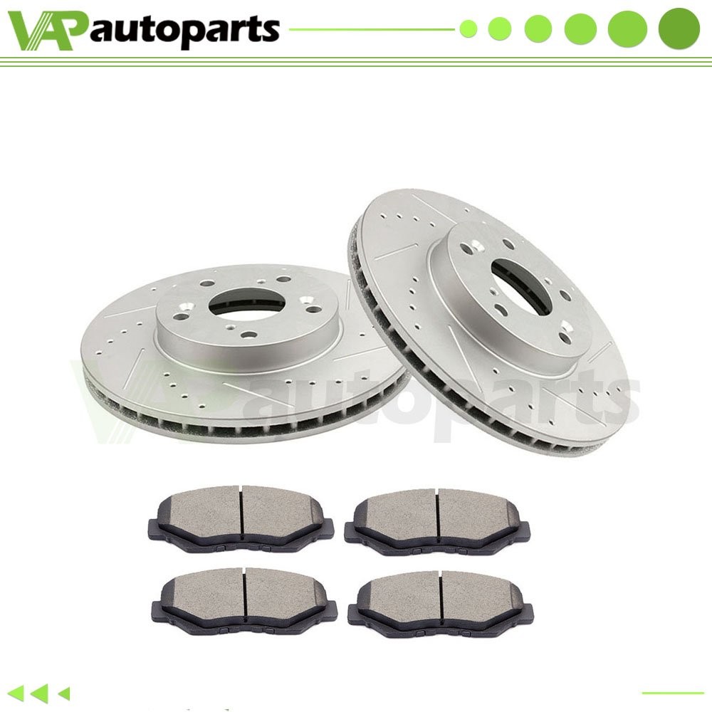 Drilled Front Brake Pads And Rotors For Honda CR-V Base Sport EX LX 282mm 2.4L