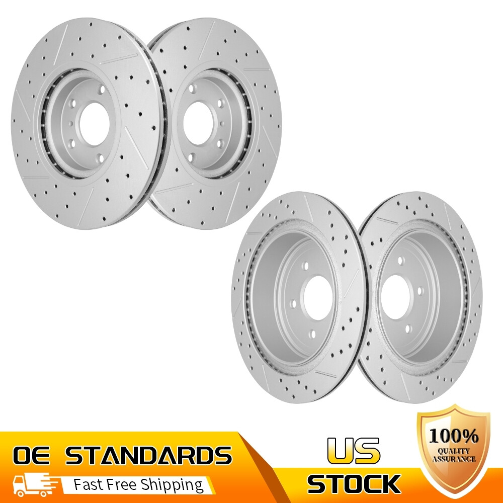 Front Rear Disc Brake Rotors for Nissan Murano INFINITI QX70 M37 Q70L M56 M35h