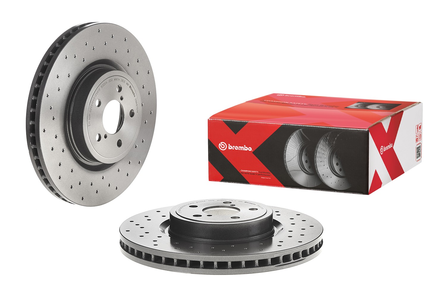 Brembo Xtra Front Drilled Coat Brake Disc Rotor 316mm For Subaru Forester Legacy