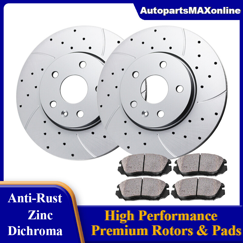 Drilled Front Brake Rotors Pads for Chevy Equinox Malibu Regal Rotor Brakes Pad