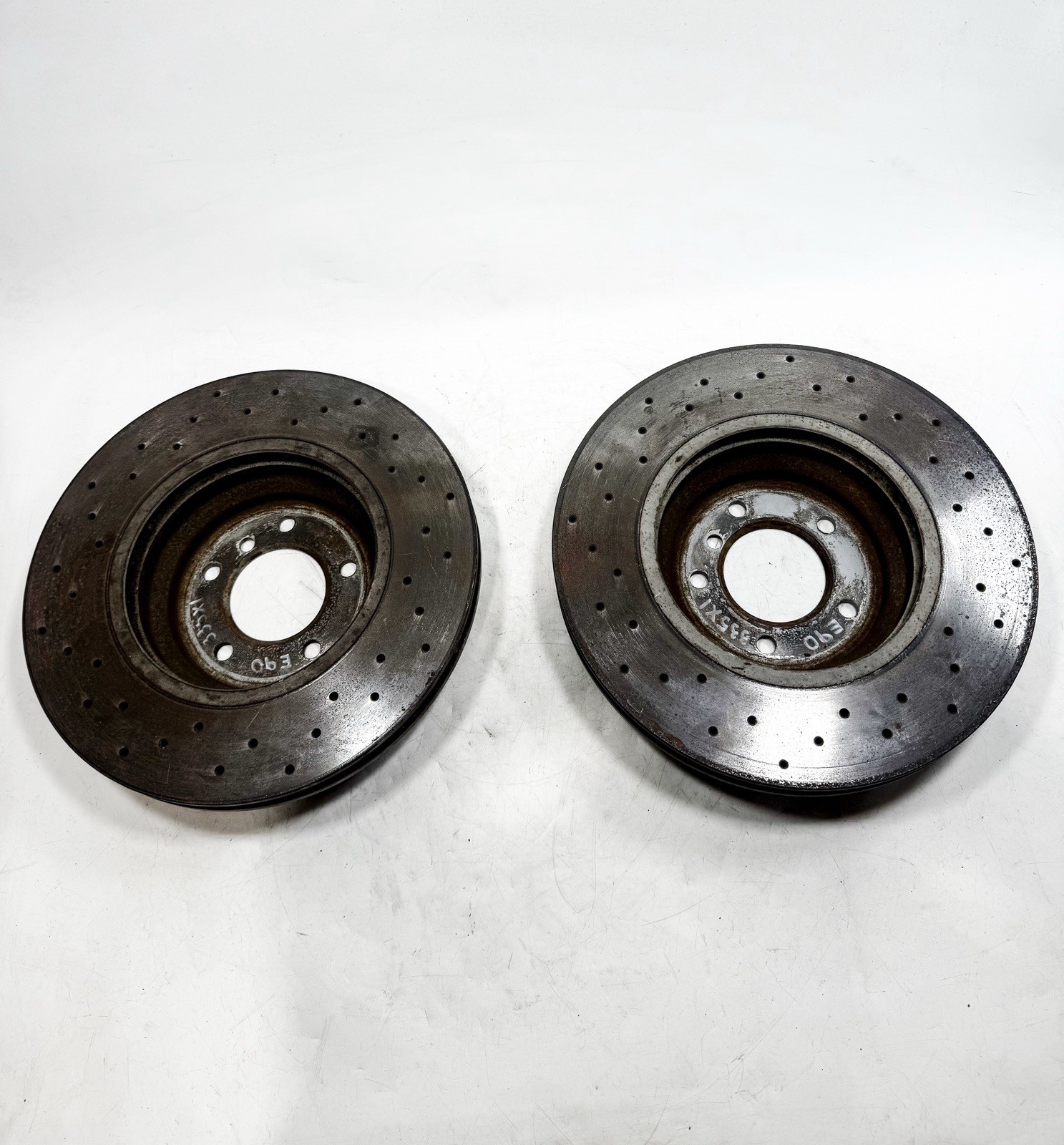 BMW 335i 335XI E93 E90 E92 Powersport Drilled Rotors Set Of 2