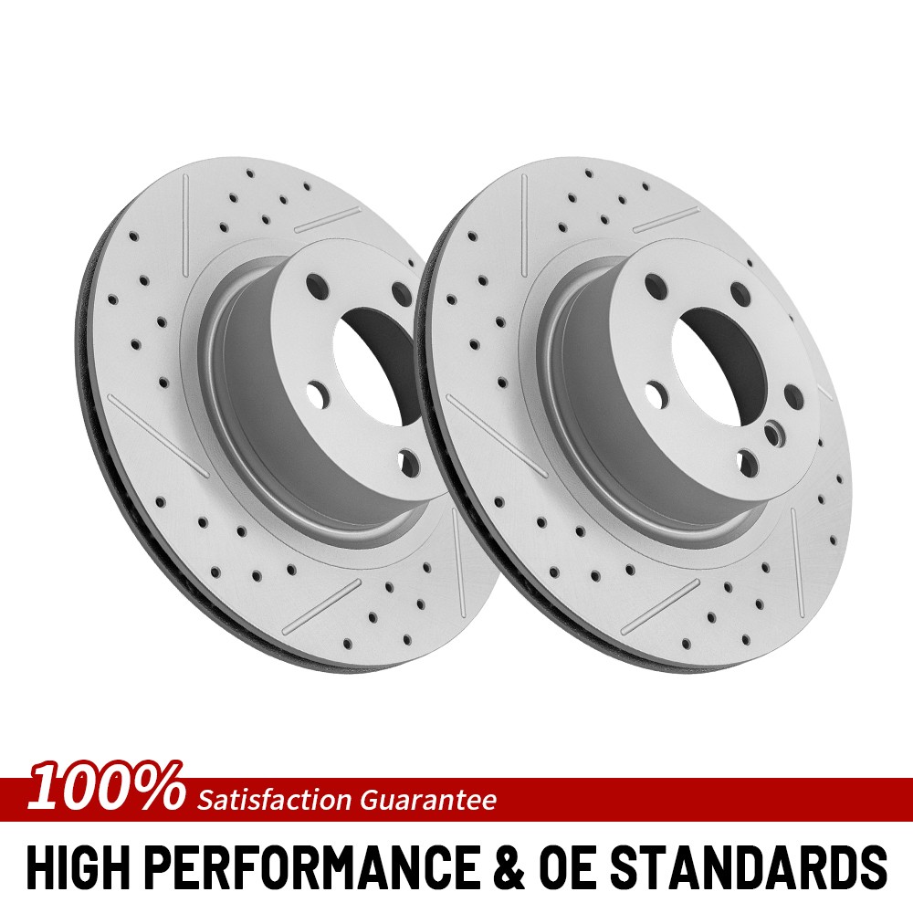 Rear Drilled Disc Brake Rotor For 2011 2012 2013-2017 BMW X3 2015-2018 BMW X4