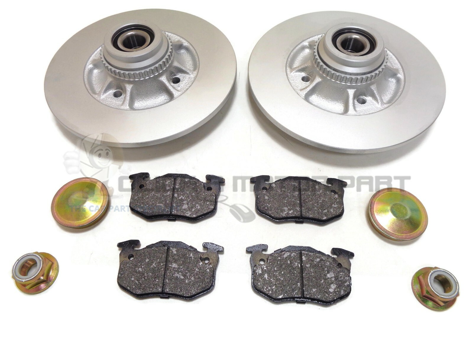 RENAULT CLIO 172 182 CUP SPORT REAR BRAKE DISCS & PADS WHEEL BEARINGS ABS RINGS