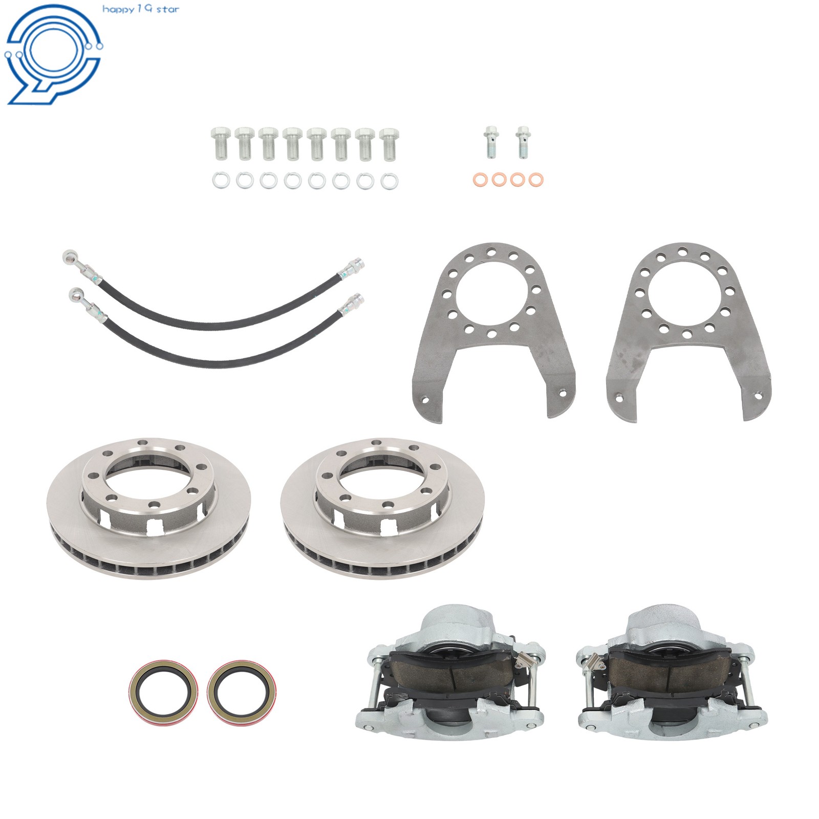 14 Bolt Complete Disc Brake Conversion Kit 10.5 SRW For GM 1973-1988 Disk Brakes