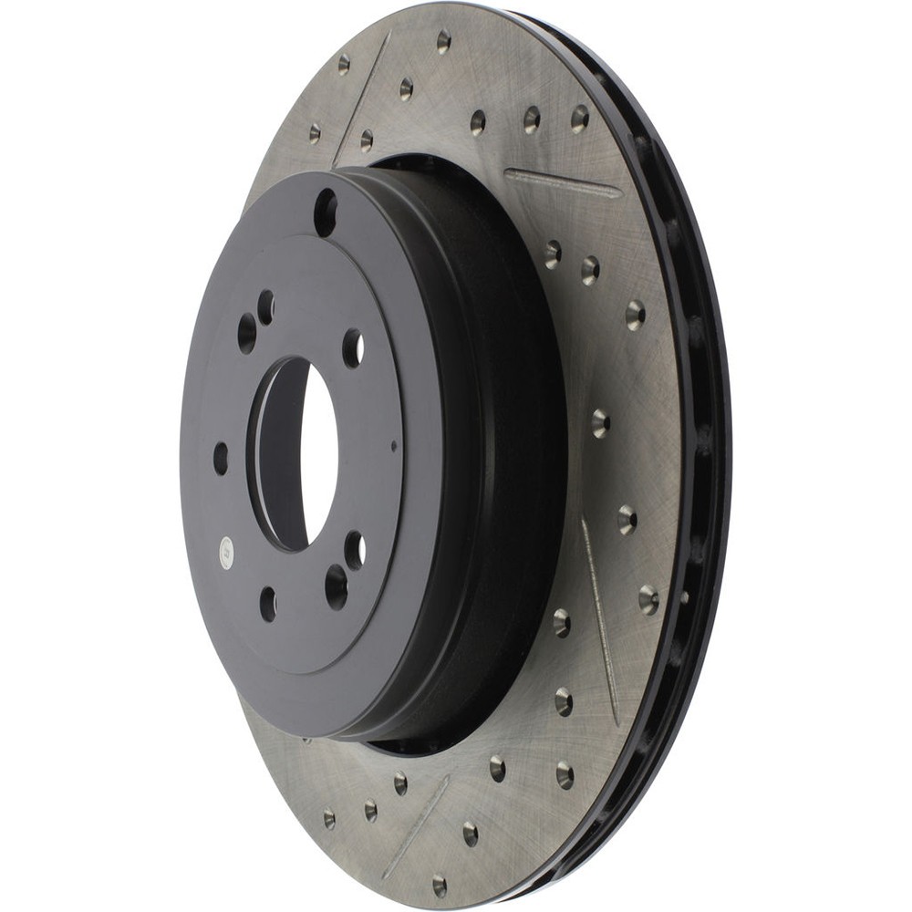 StopTech 127.51035R Rear Right Drilled Slotted Brake Rotor for 2010-2016 Genesis