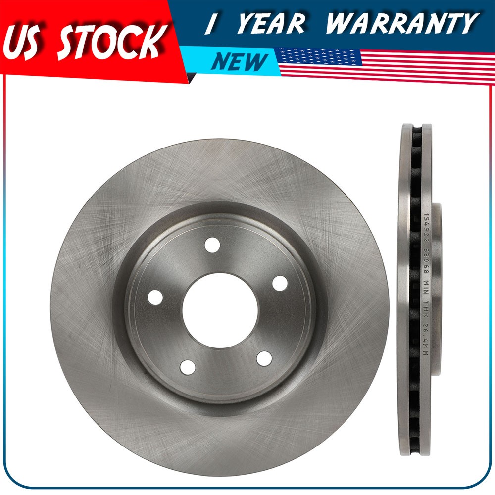 2X Front Solid Brake Rotors Fit For 2017 2018-2021 HRYSLER 2014 2015-2020 DODGE