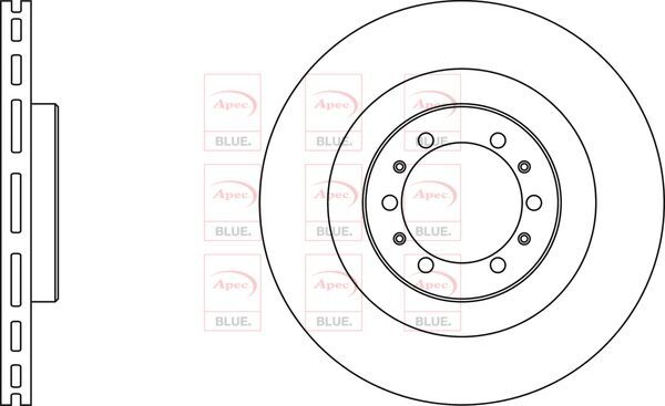 Brake Discs Pair Front FOR MITSUBISHI L200 115bhp 2.5 01->07 CHOICE1/2 Blue