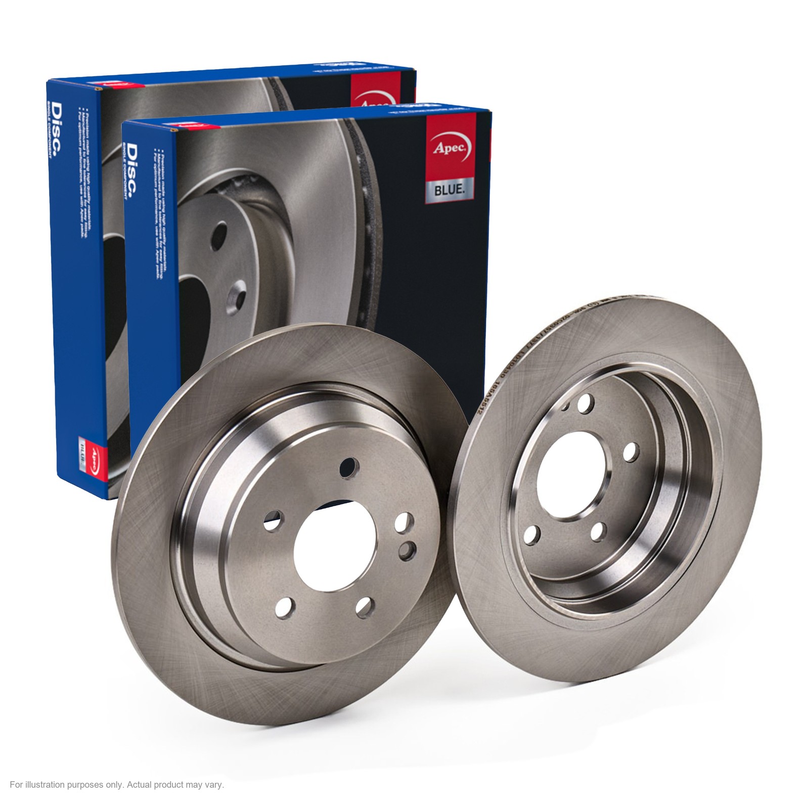 2X APEC Rear Brake Discs for MERCEDES-BENZ VIANO 2003- 296mm Solid SDK6198