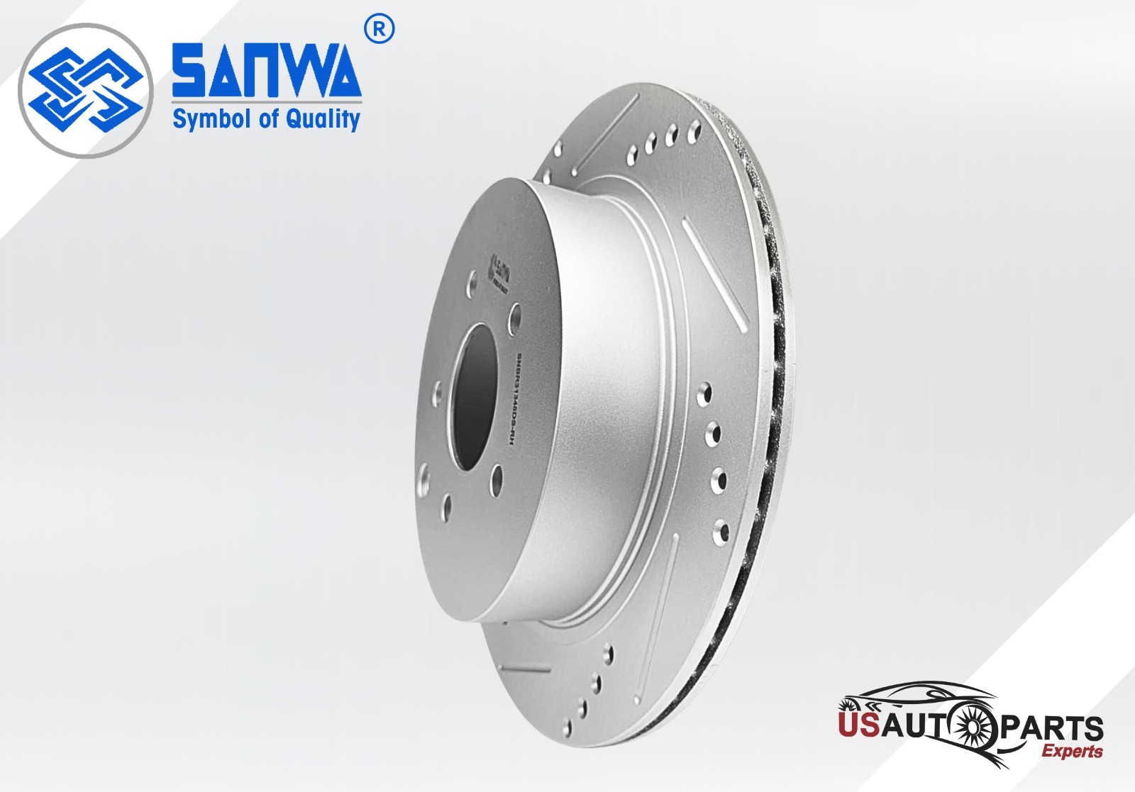 SANWA REAR RH BRAKE ROTOR VENTED & GEOMET COATED D&S 308mm FOR NISSAN QX60 13-24