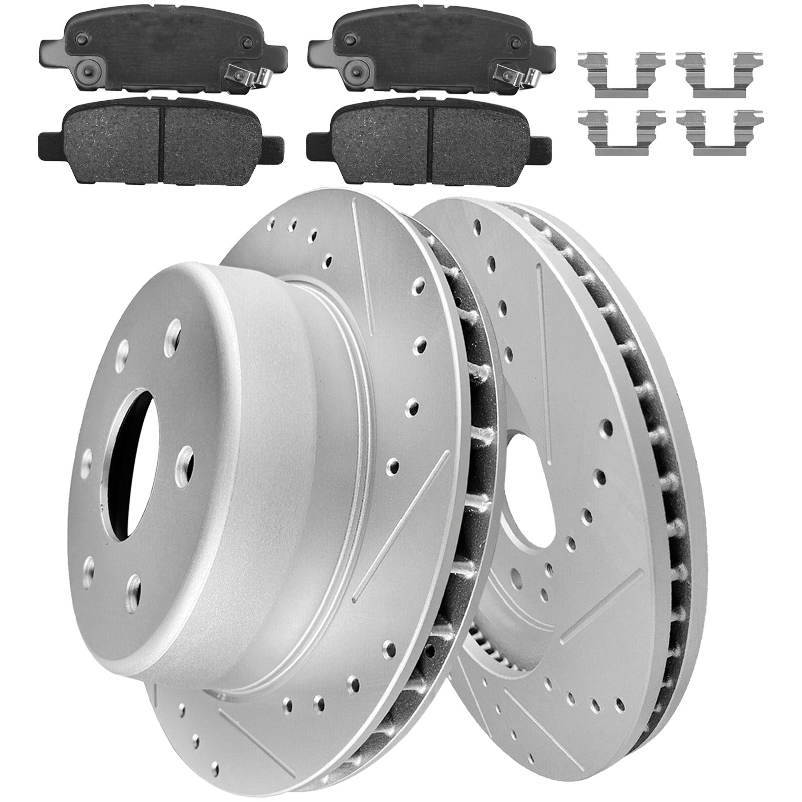 Rear Drilled Brake Rotors Pads Kit for FX35 FX45 Qx70 Pathfinder Quest