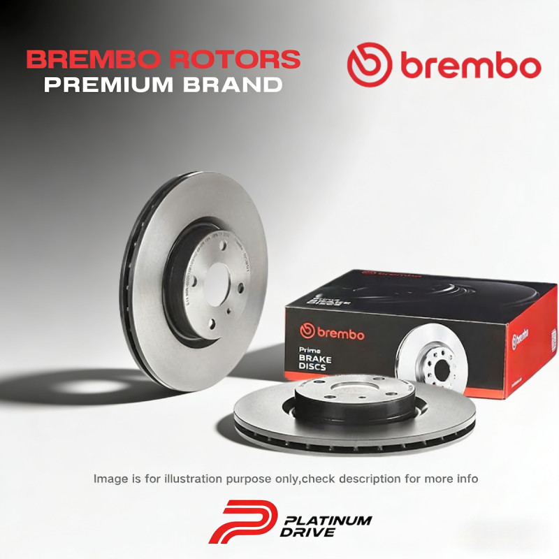 Brembo Rear Disc Rotors for Mercedes Benz C-Class C204 S204 W204 07-15 300mm