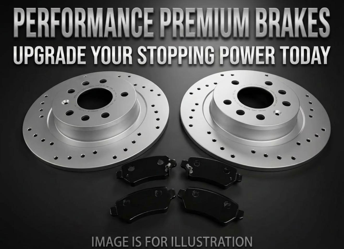 FOR ABARTH 500 595 COMPETIZIONE MK1 REAR DRILLED BRAKE DISCS & BREMBO PADS