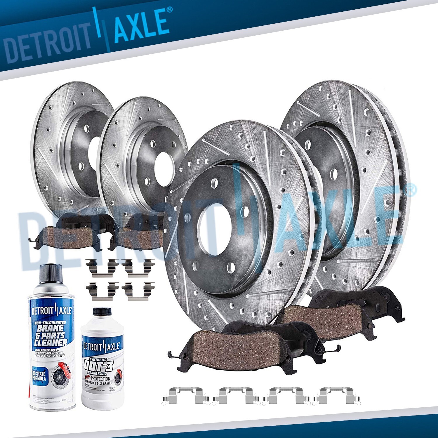 Front & Rear DRILLED Brake Rotors + Ceramic Pad for Nissan Altima SE-R Brake Kit