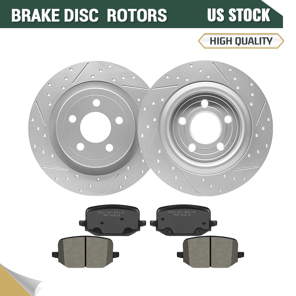 Rear Brake Rotors Ceramic Brake Pads Kit for 2020 2021 2022-2025 Ford Explorer