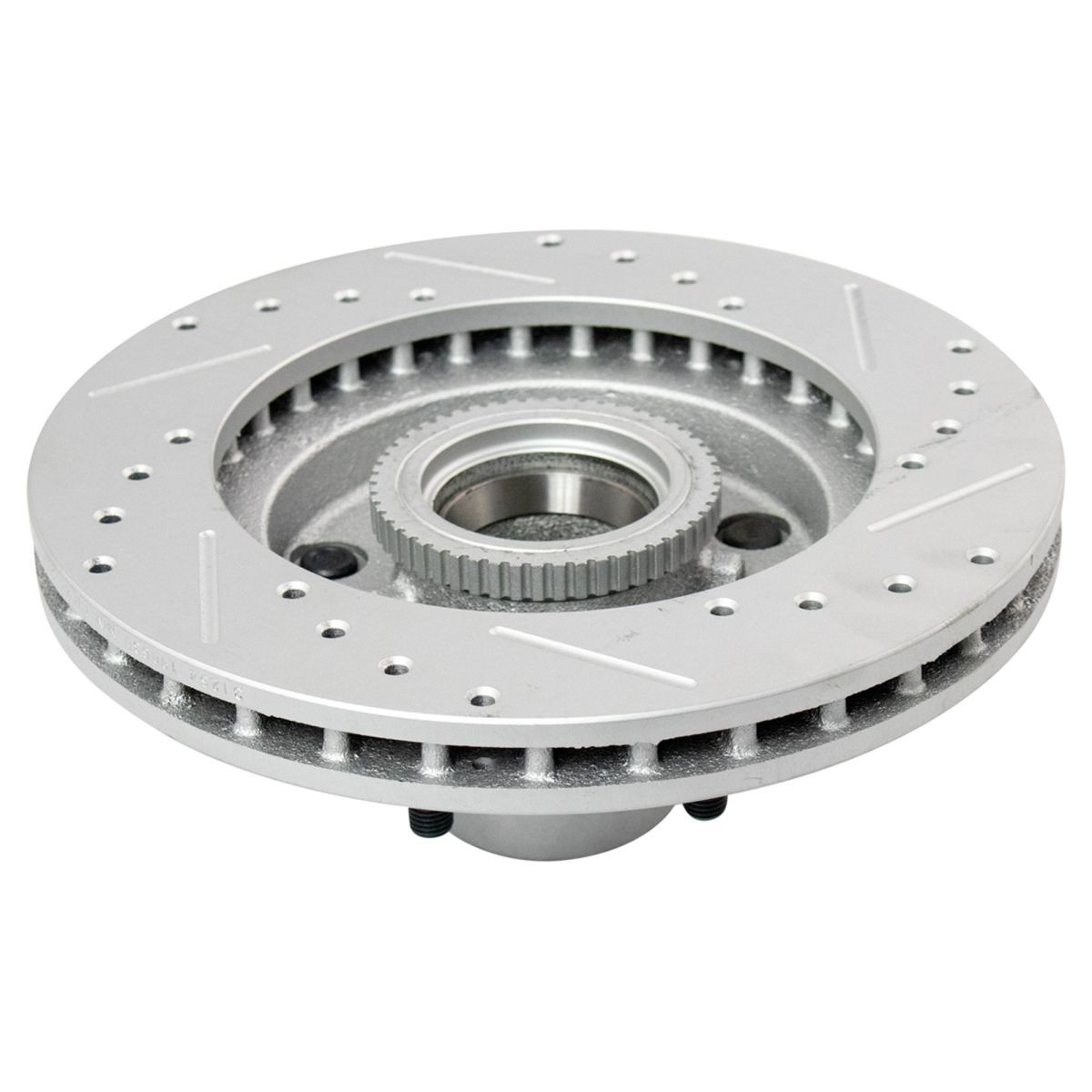 TRQ Front Performance Drilled Slotted Brake Rotor & Ceramic Pad Set for S10
