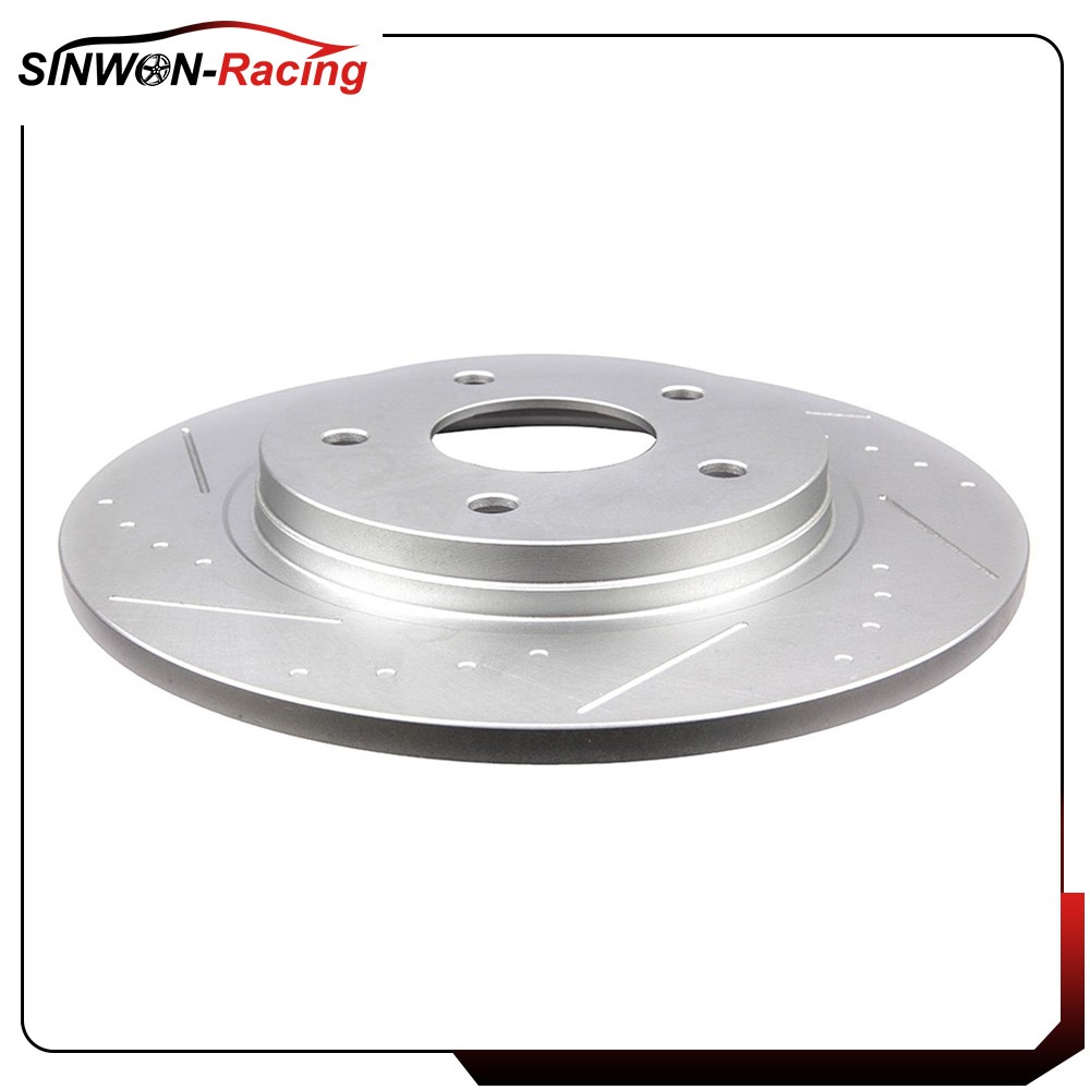 Rear Brakes Ceramic Pads and Rotors Slotted For 2008-2010 Dodge Grand Caravan