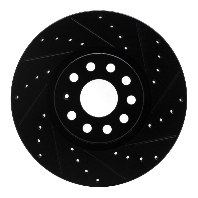 DFC for 05-25 Audi TT Front Right Drilled & Slotted Black Brake Rotor