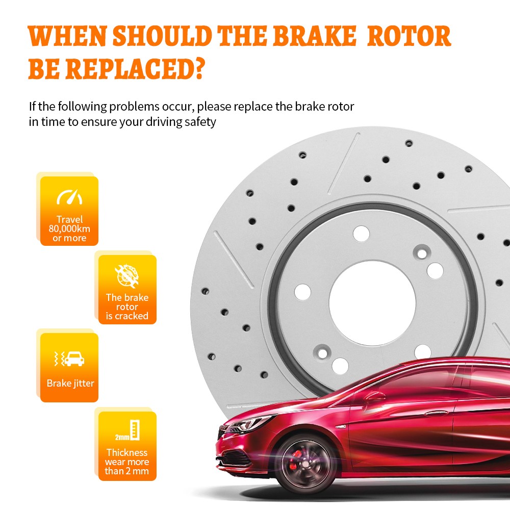 275mm Rear Disc Rotors Ceramic Brake Pads for 2008 – 2011 Ford Focus