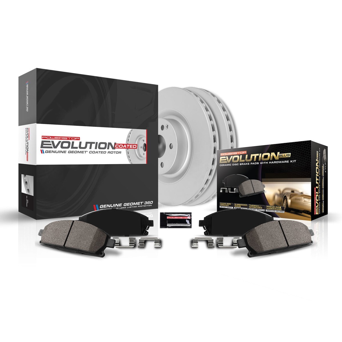 CRK6663 Powerstop Brake Disc and Pad Kits 4-Wheel Set Front & Rear for Mini