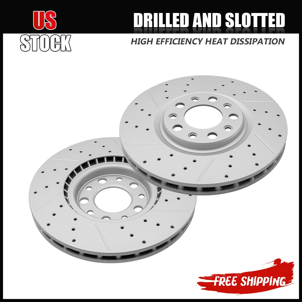 2X Front Brake Disc Rotor for Jeep Compass Renegade Chrysler 200 Dart 500X