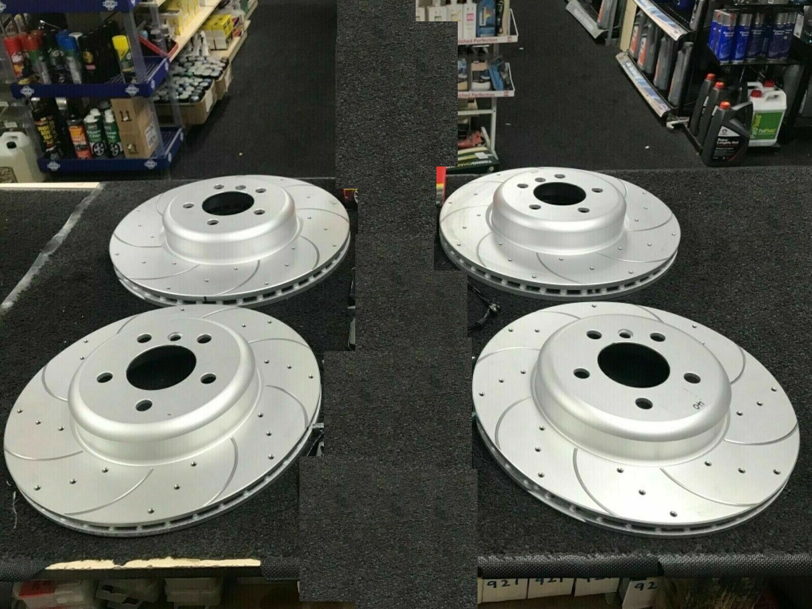 FOR BMW F30 GT FRONT REAR DRILLED GROOVED BRAKE DISCS 370 MM + 345 MM SET