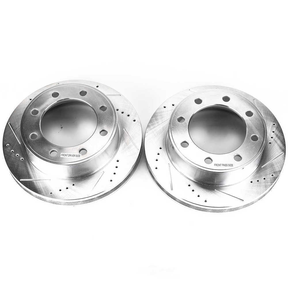 Disc Brake Rotor Set-Front Drilled, Slotted and Zinc Plated Brake Rotor Pair