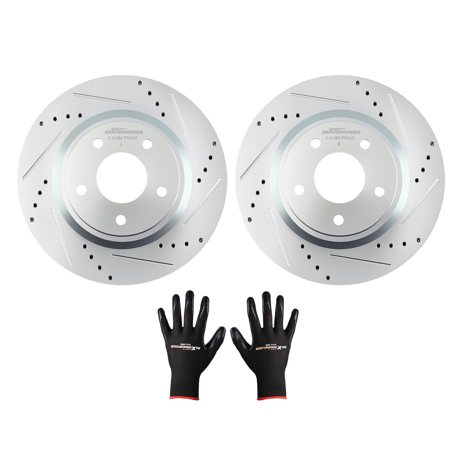 11.65in Front Drilled Slotted Brake Rotors Set For Nissan Altima 2007-25 S-31464