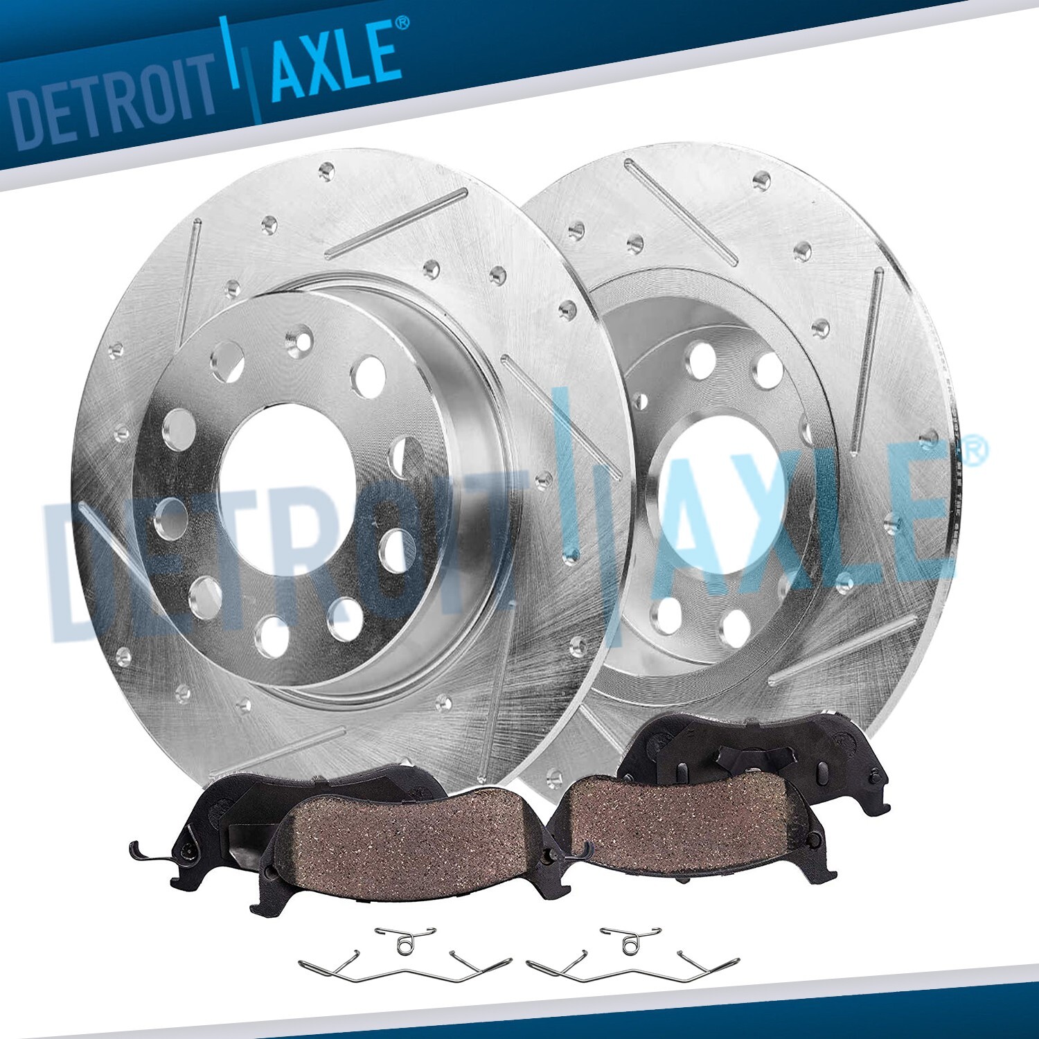 272mm Rear Drilled Brake Rotors Brake Pads Kit for 2019 2020 Volkswagen Jetta