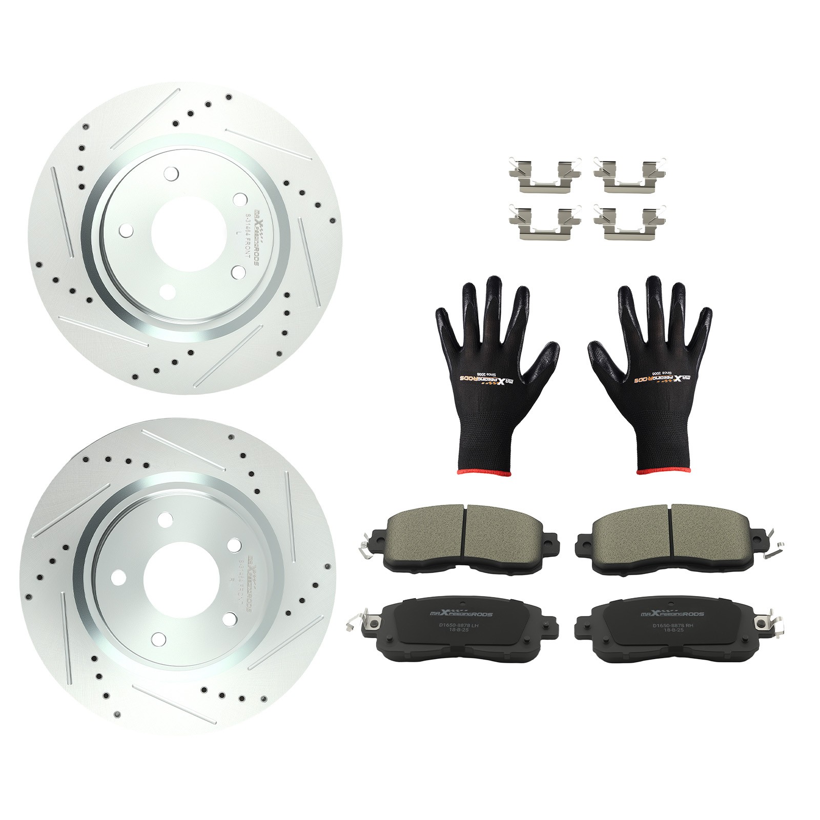 Front Brake Rotors+Ceramic Brake Pads Kit for Nissan Altima 2013-2023 S-31464
