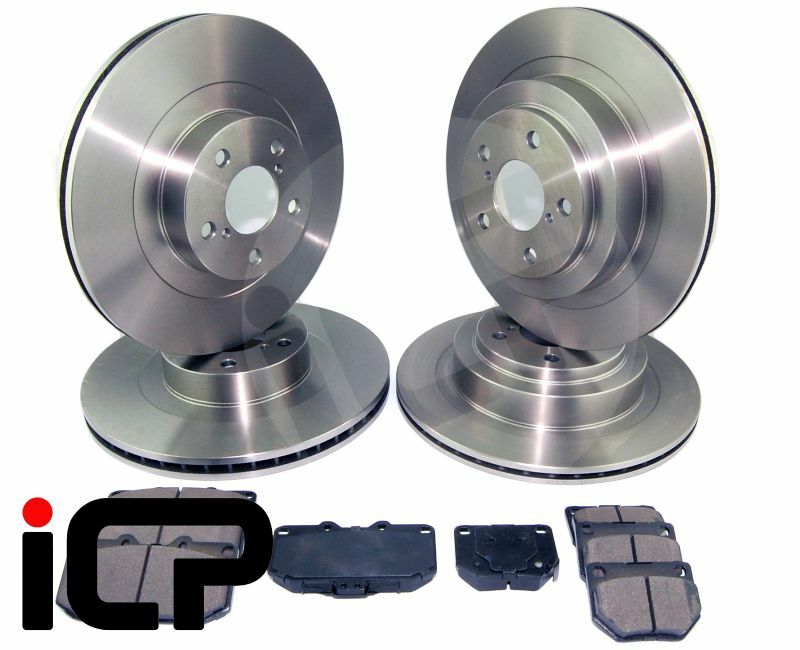 Front Rear Brake Discs & Pads Fits: Subaru Impreza Turbo WRX STi GT 295mm 266mm