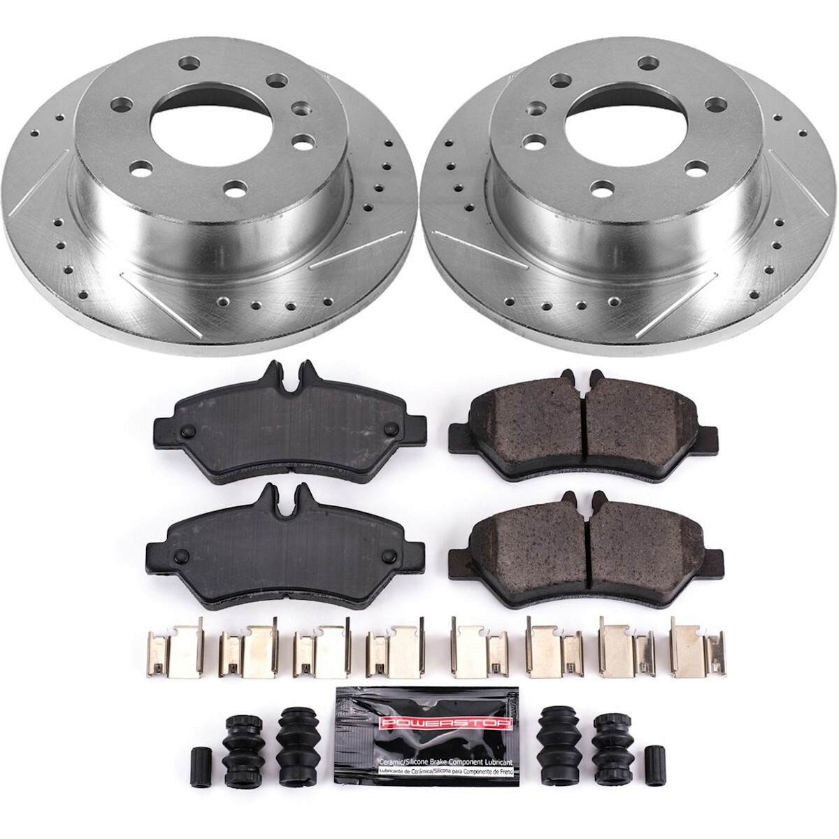 K6235 Powerstop 4-Wheel Set Brake Disc and Pad Kits Front & Rear for MB Mercedes