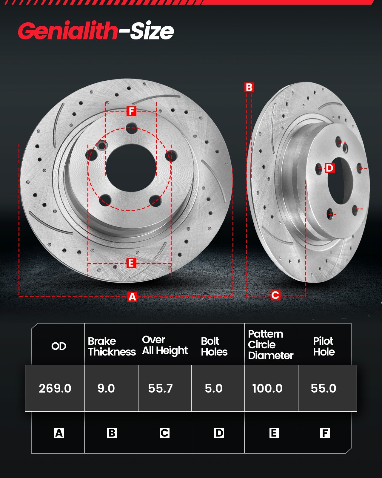Front Rear Disc Rotors Ceramic Pads Kit for 2005 2006 2007 2008- 2010 Scion TC