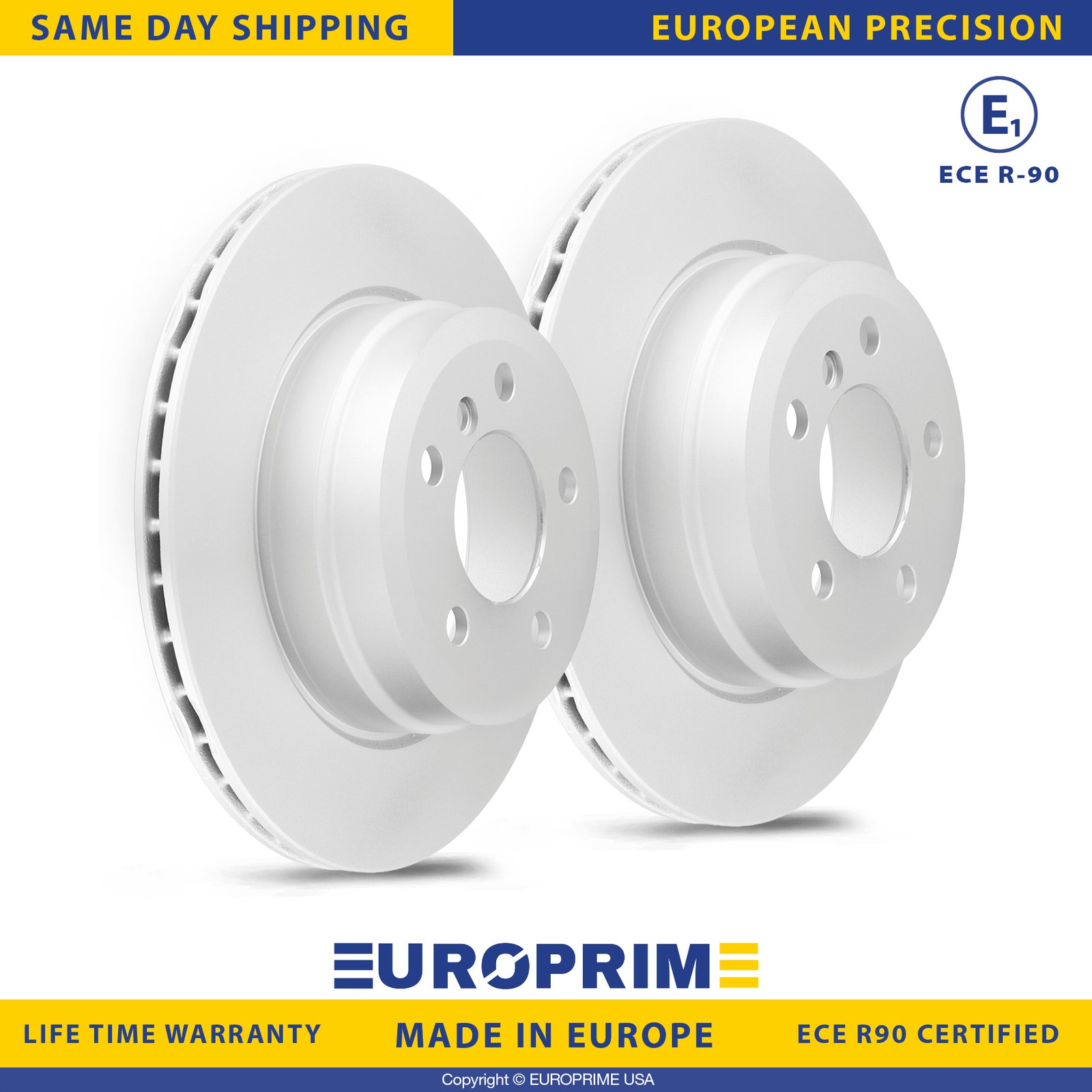 12.6 in Rear Brake Rotors Set for 2007-2018 BMW X5 2010-2019 BMW X6 Replacement